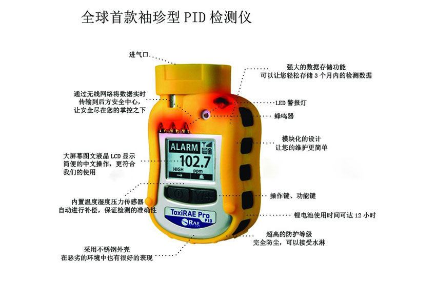 美国华瑞ToxiRAE Pro PID 个人用VOC检测仪PGM-1800