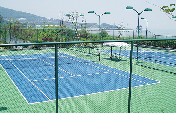 惠州市惠东县丙烯酸PVC涂料防水层羽毛球场地划线施工公司