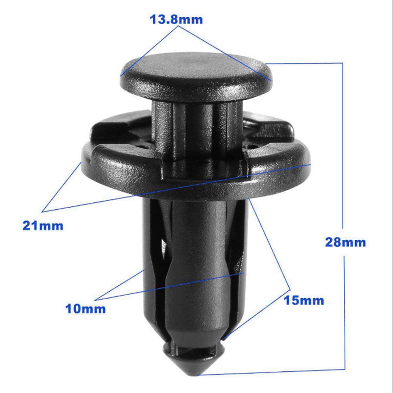 100PCS汽车保险杠挡泥板卡扣 铆钉适用于丰田本田发动机罩
