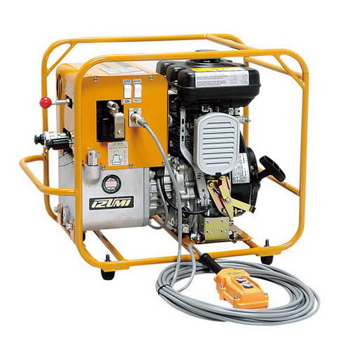 HPE-2D复动式汽油机液压泵 日本IZUMI汽油机液压泵站 快速接头