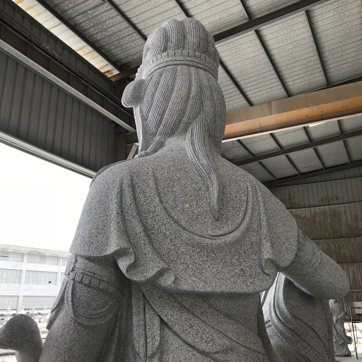 西藏石雕千手观音大塑像 寺庙摆放 没有带头冠的地藏王菩萨塑像