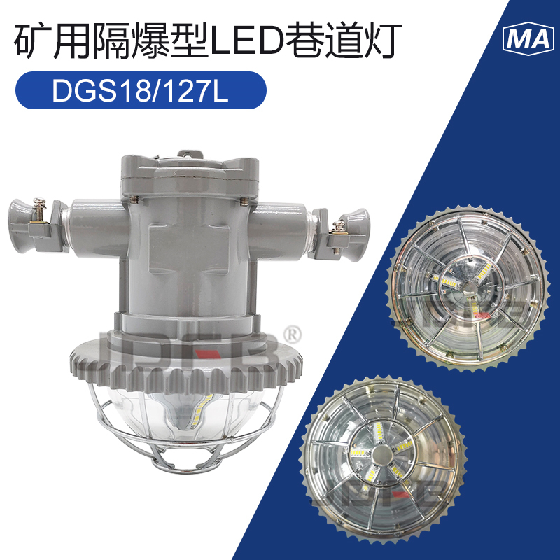 DGS18/127L矿用隔爆型LED巷道灯煤矿井下隧道照明用防爆灯18W127V