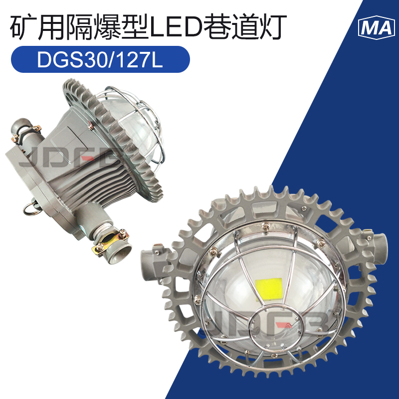 矿用隔爆型LED巷道灯DGS30/127L井下隧道硐室照明灯30W127V集成光