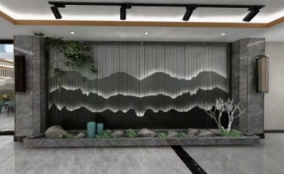 現代不銹鋼屏風鈦金隔斷酒店樣板房客廳鏤空玄關裝飾定制