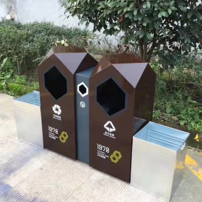 西安厂家出售学校创意垃圾桶公园造型垃圾桶