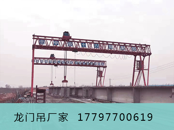 山东济南80吨龙门吊价格 外悬式龙门吊
