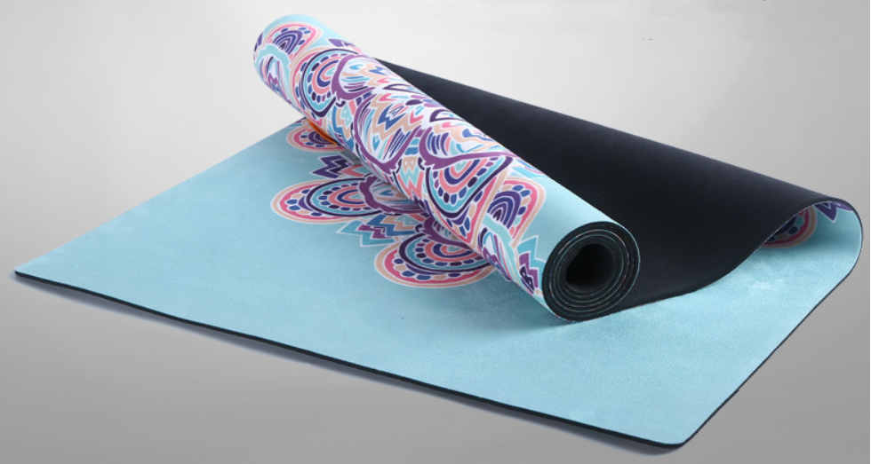 供应正东麂皮绒+天然橡胶款防滑瑜伽垫