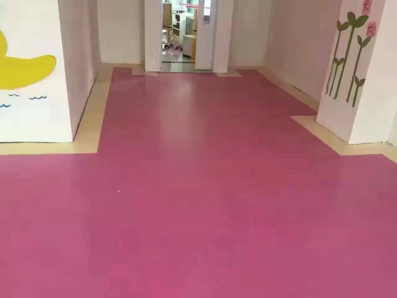 蓬溪PVC地胶塑胶地板弹性PVC防滑卷材地板