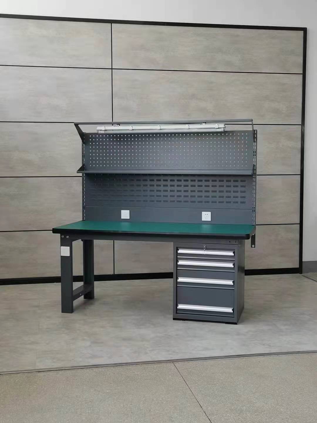 大同厂家出售无尘车间重型工作台带灯双面装配工作桌