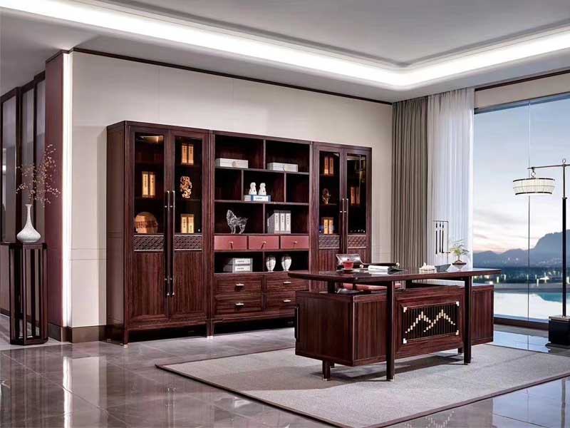 金丝檀木实木床现代简约新中式主卧1.8米高箱储物床双人床1.5家具
