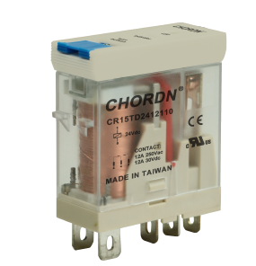 意大利桥顿CHORDN带自锁式测试按钮CR15T中间继电器
