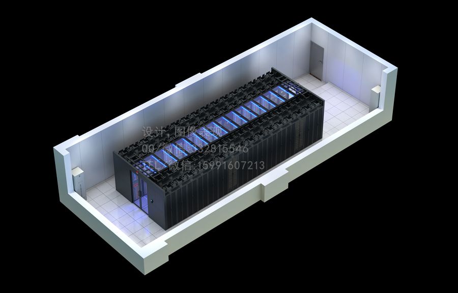 太原机房监控室效果图制作|360度全景图设计|3D户型图渲染