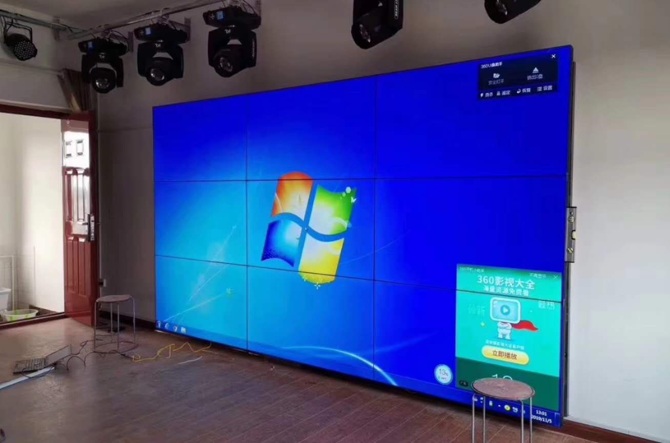 监控展览液晶显示设备-55寸液晶拼接屏，工业级显示器，经久耐用