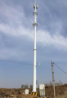 16米GH独立钢管杆避雷针塔 变电站独立避雷针 环形避雷针塔-YB