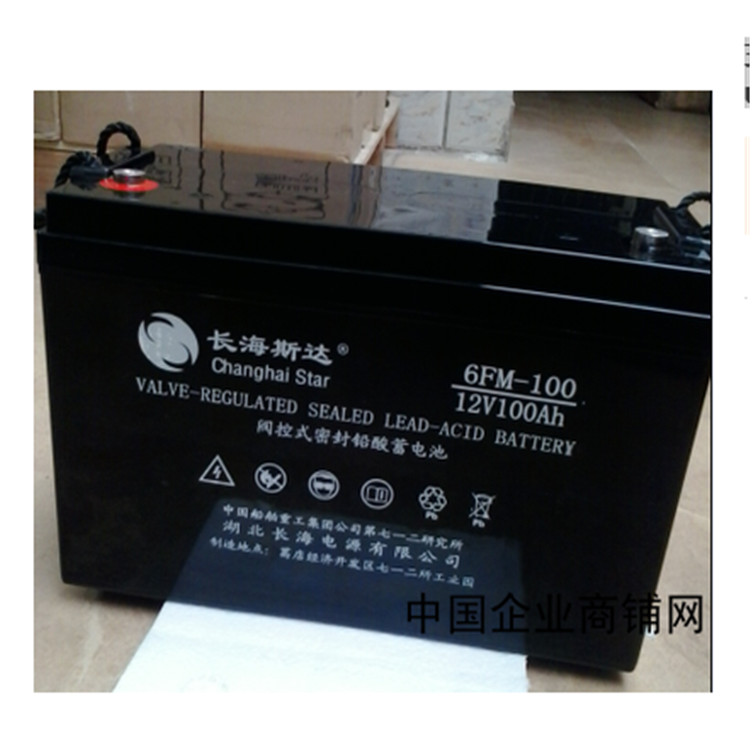 CHANGHAI STAR长海斯达蓄电池6-FM-100 铅酸免维护型  船舶医疗银行UPS计算机后备应急电源