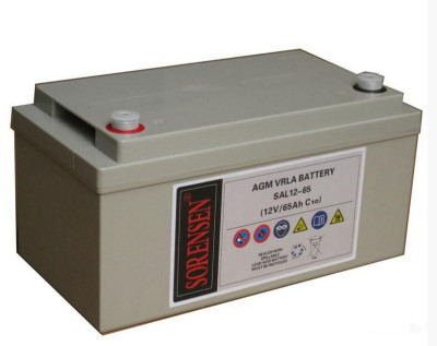美国SORENSEN索润森蓄电池SAL12-65 阀控密封免维护型 计算机UPS后备应急电源