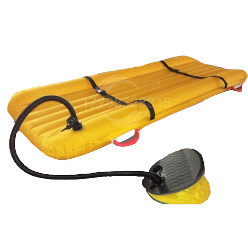 便携式脚踏充气担架水上急救抢险折叠救援担架多功能自动充气担架