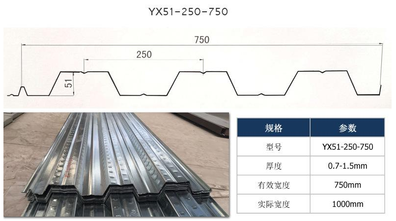 楼承板51-250-750型