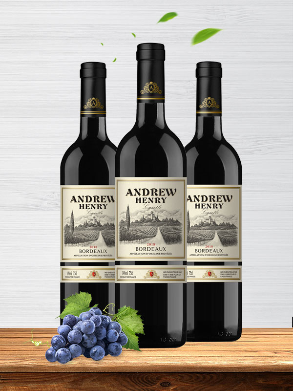 【法国原瓶原装进口红酒】安德鲁·亨利城堡干红葡萄酒