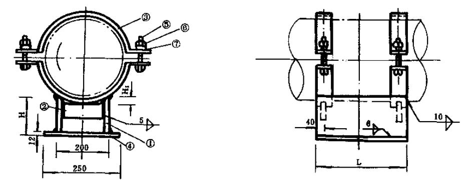 HK-3型卡箍型滑动管托