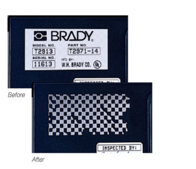 BRADY贝迪B-438 旗形防伪标签