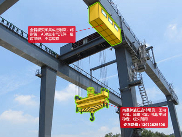 江苏镇江35T-24M-10M集装箱门式起重机货场搬运用