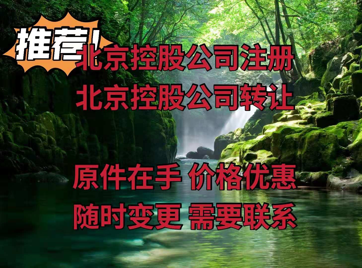 北京控股有限公司注册要求和经营范围