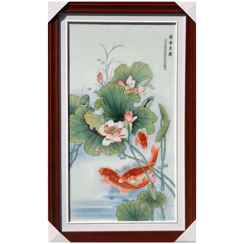 彩绘陶瓷壁画青花瓷礼品挂画定制