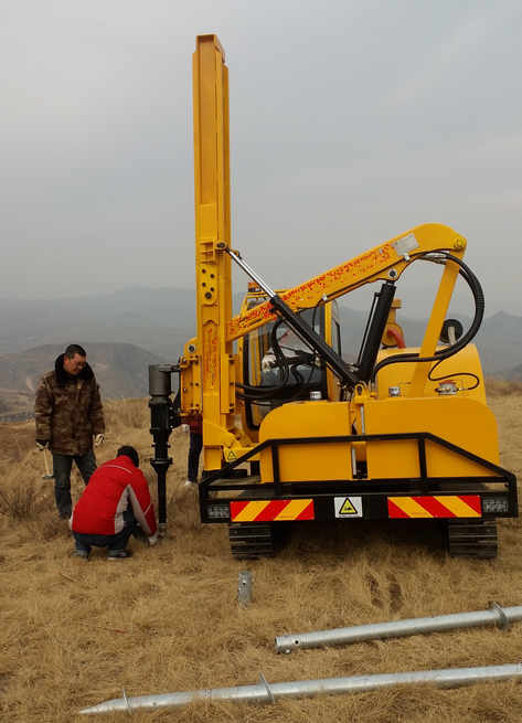 波形护栏打桩机价格 高速公路液压打桩机