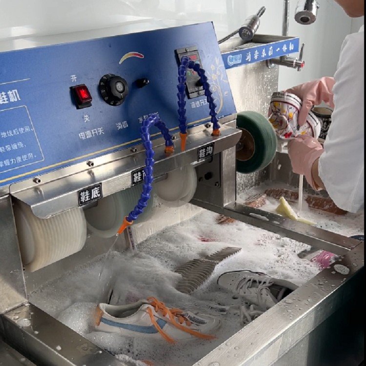 管易洁洗鞋机-半自动多功能洗鞋机洗鞋设备-包技术包学会