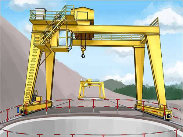 四川达州轨道龙门吊厂家45吨双主梁门式起重机