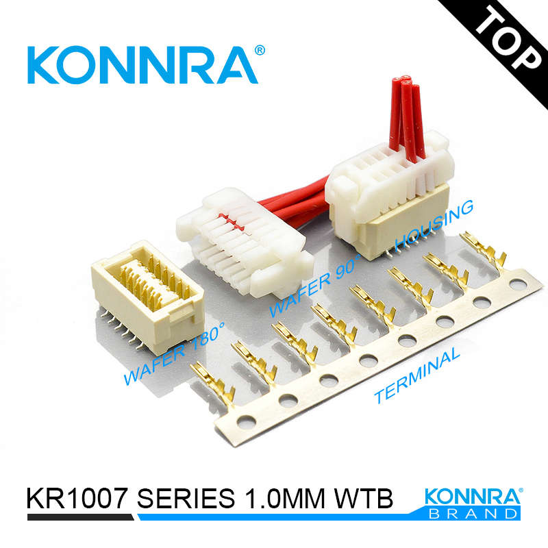 KR1007双排SMT带锁贴板对线安防系统接插件 JST贯通式端子排