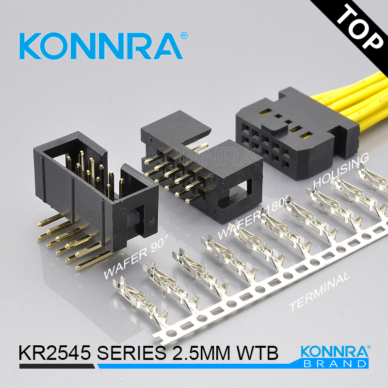 康瑞电子立贴胶壳90度弯针连接件点钞机仿杜邦2.54mm简牛连接器康瑞直售