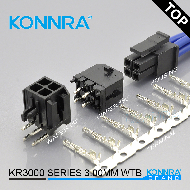 KR3.0mm双排接插件仿莫仕MX502578-1300端子线供应Molex连接器