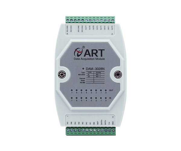 RS485接口数字量输入集电极开路输出模块DAM-3028N