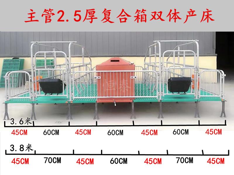 母猪双体分娩产床复合保温箱