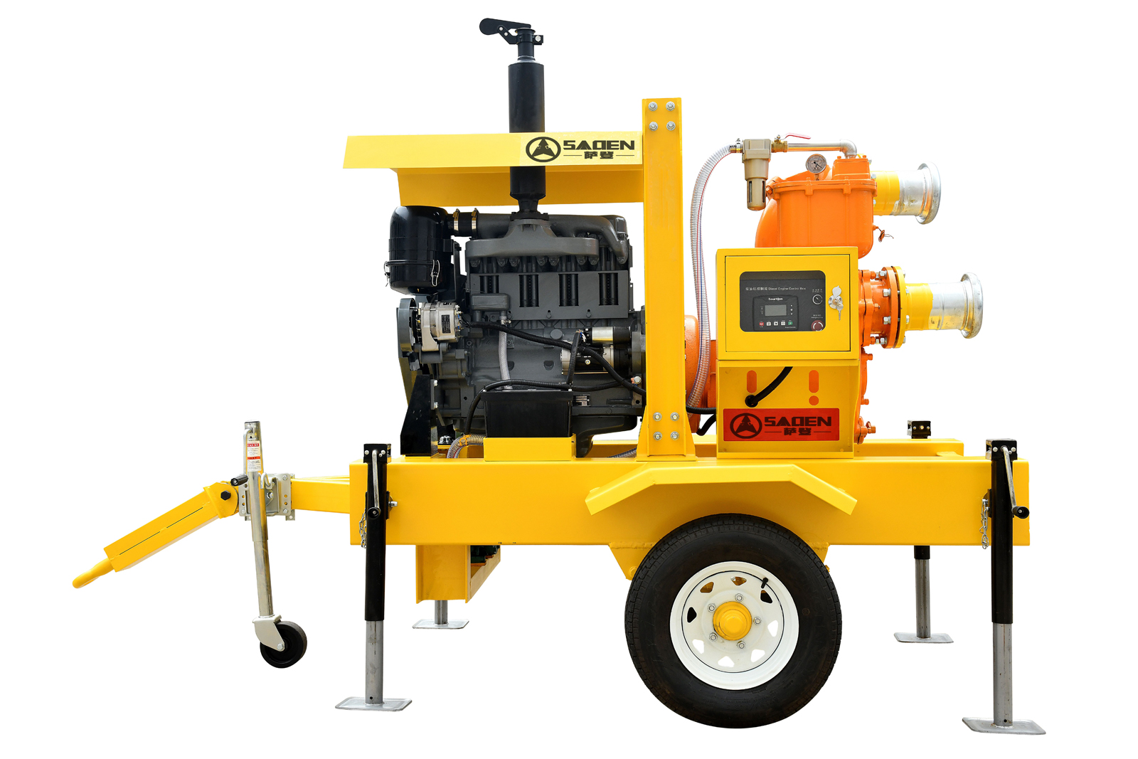 萨登12寸高扬程排污泵移动泵车标准