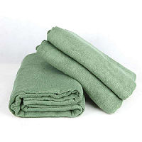 中号消防毛巾被内务小被子毛巾毯橄榄绿毛毯全长200cm150CM