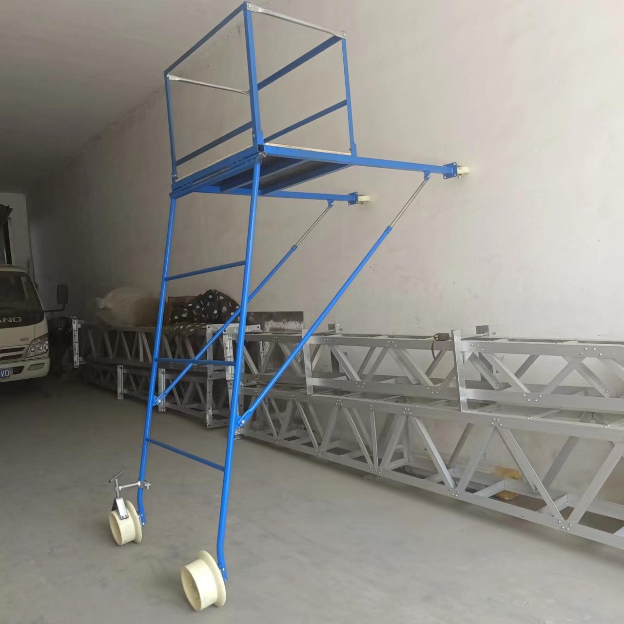 定制 电气化铁路钢制梯车接触网检修钢管梯车