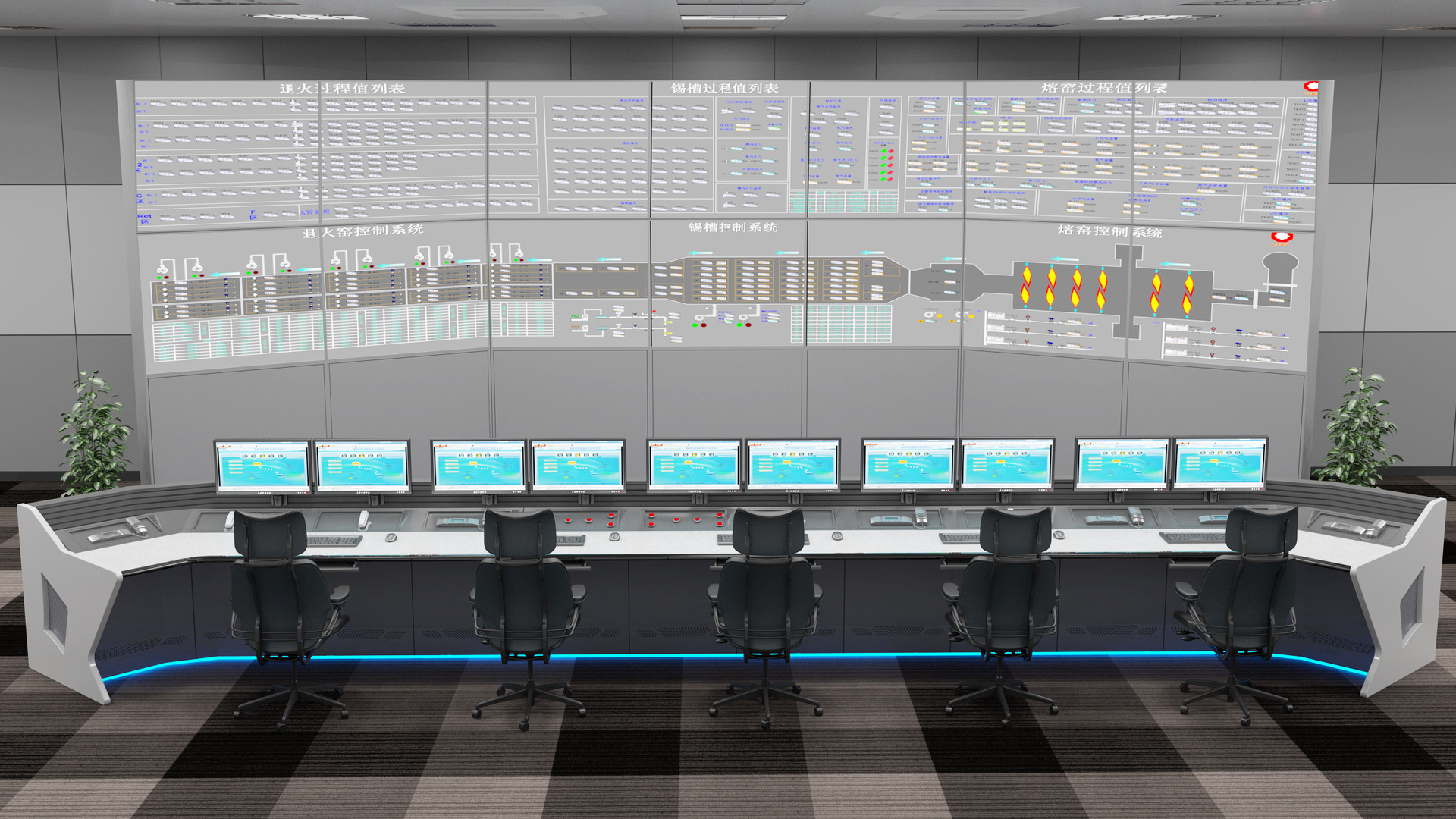 监控室控制台指挥中心调度中心作台监控桌监控平台弧