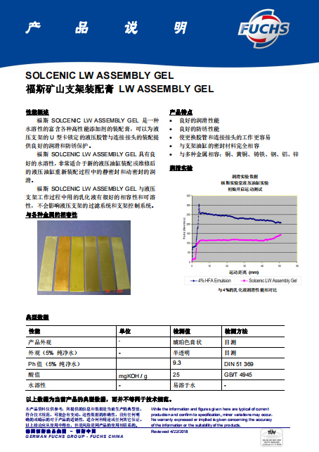 福斯矿山支架装配膏 LW ASSEMBLY GEL