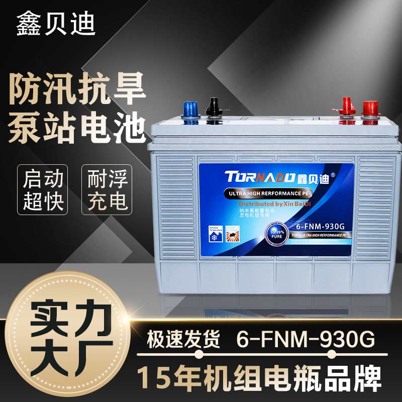 鑫贝迪柴油发电机蓄电瓶发电机起动用蓄电池6-FNM-930G