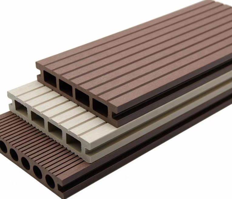 青岛木塑地板生产厂家，户外空心木塑地板销售