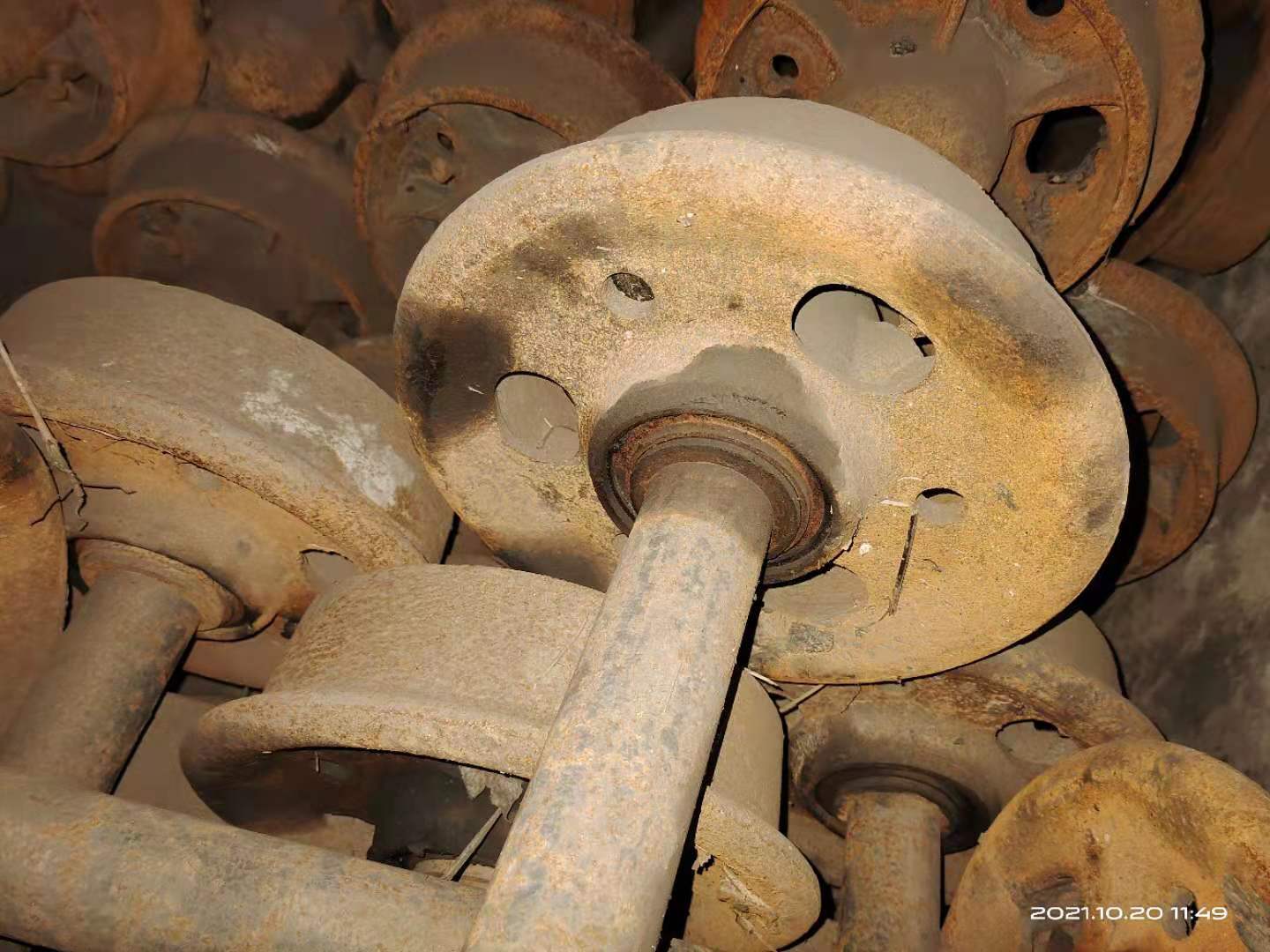 闭式矿车轮对闷头轮，闭式轮对，闷头轮配件，直径300闷头轮