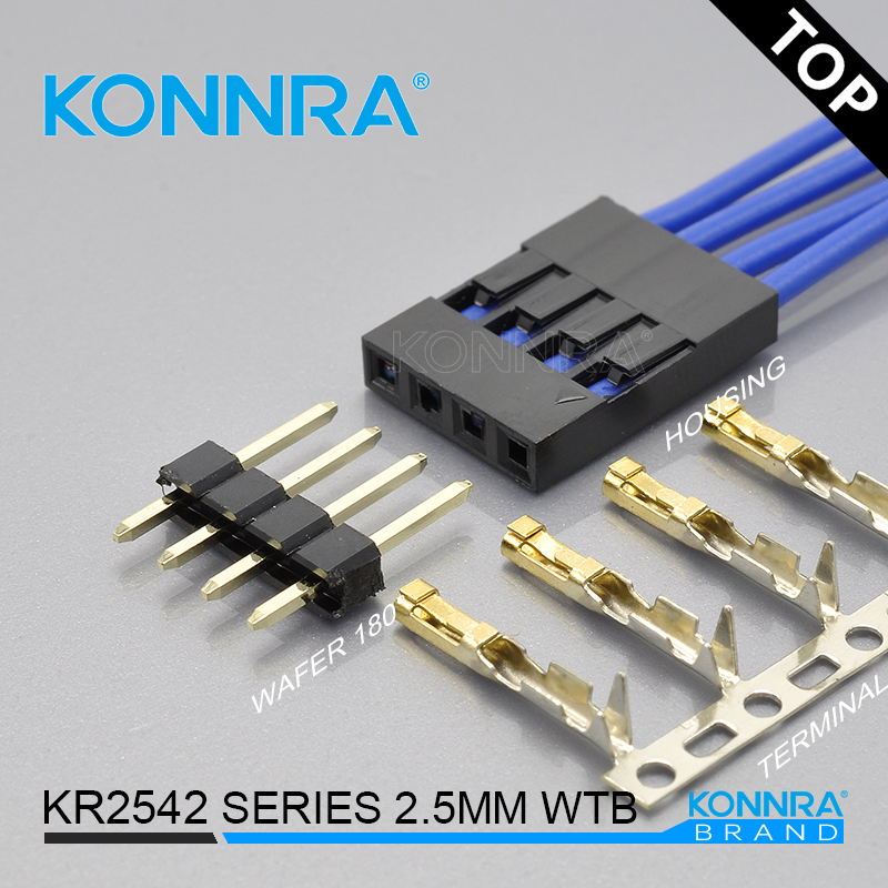 KONNRA KR2542-1单排线对板端子防水仪器连接件仿杜邦2.54分线器