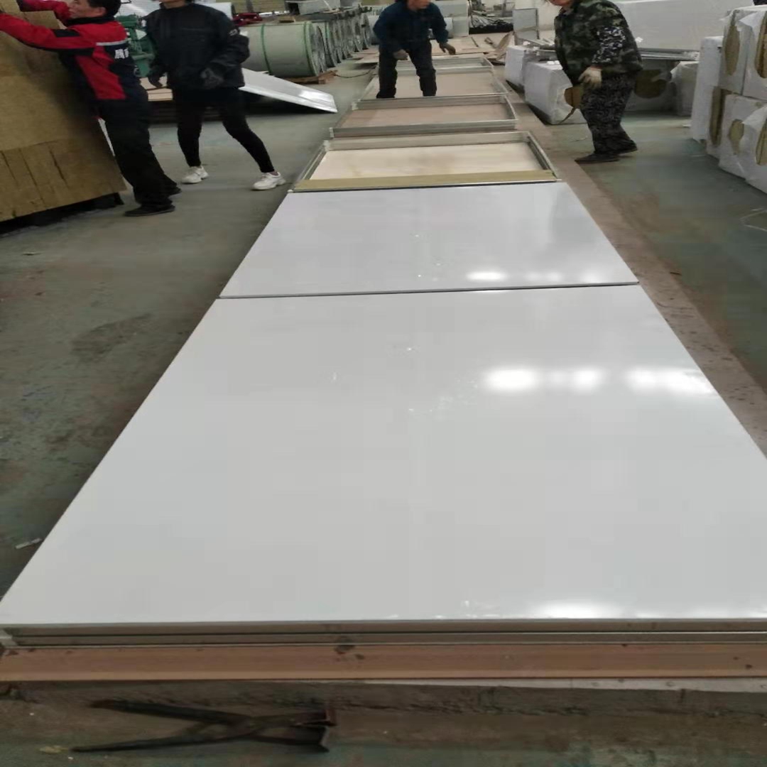 手工玻镁板 玻镁岩棉彩钢板 不锈钢岩棉净化板