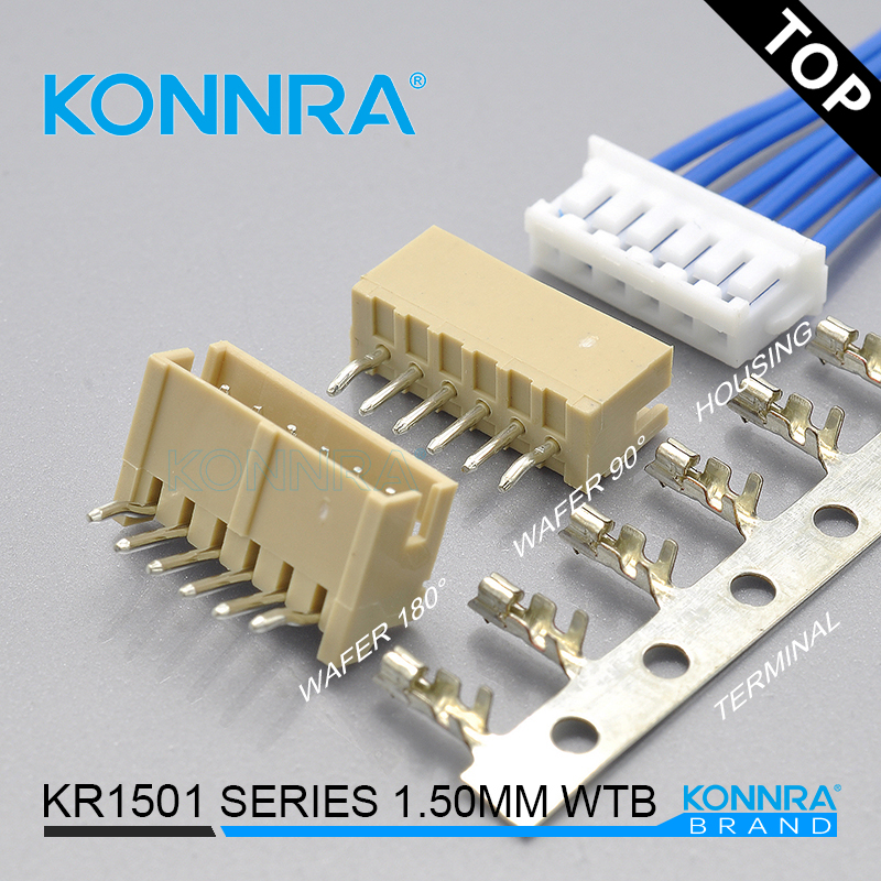 康瑞KONNRA 1.5mm连接器单排DIP适配器替代JST PHDR-04VS连接件