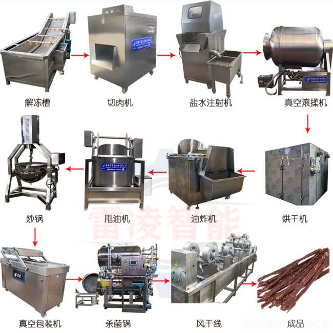 牛肉干全套设备生产线 牛肉干真空滚揉机