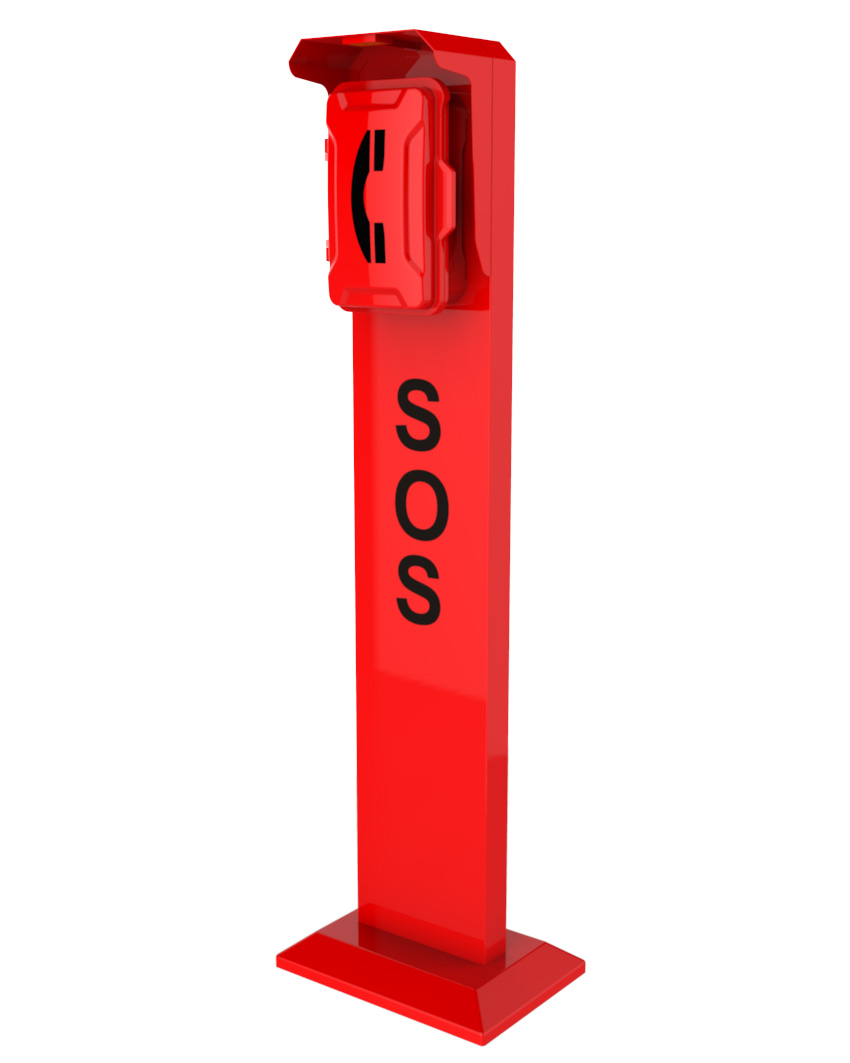 铁路SOS立柱电话，轻轨应急求助电话，壁挂防水电话机