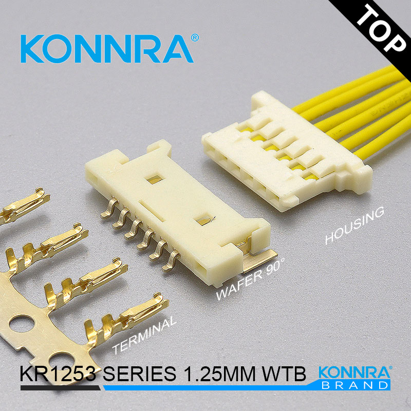 国产MX1.25超薄连接器 KR1253立贴胶壳用接插件 仿莫仕Molex51146连接件